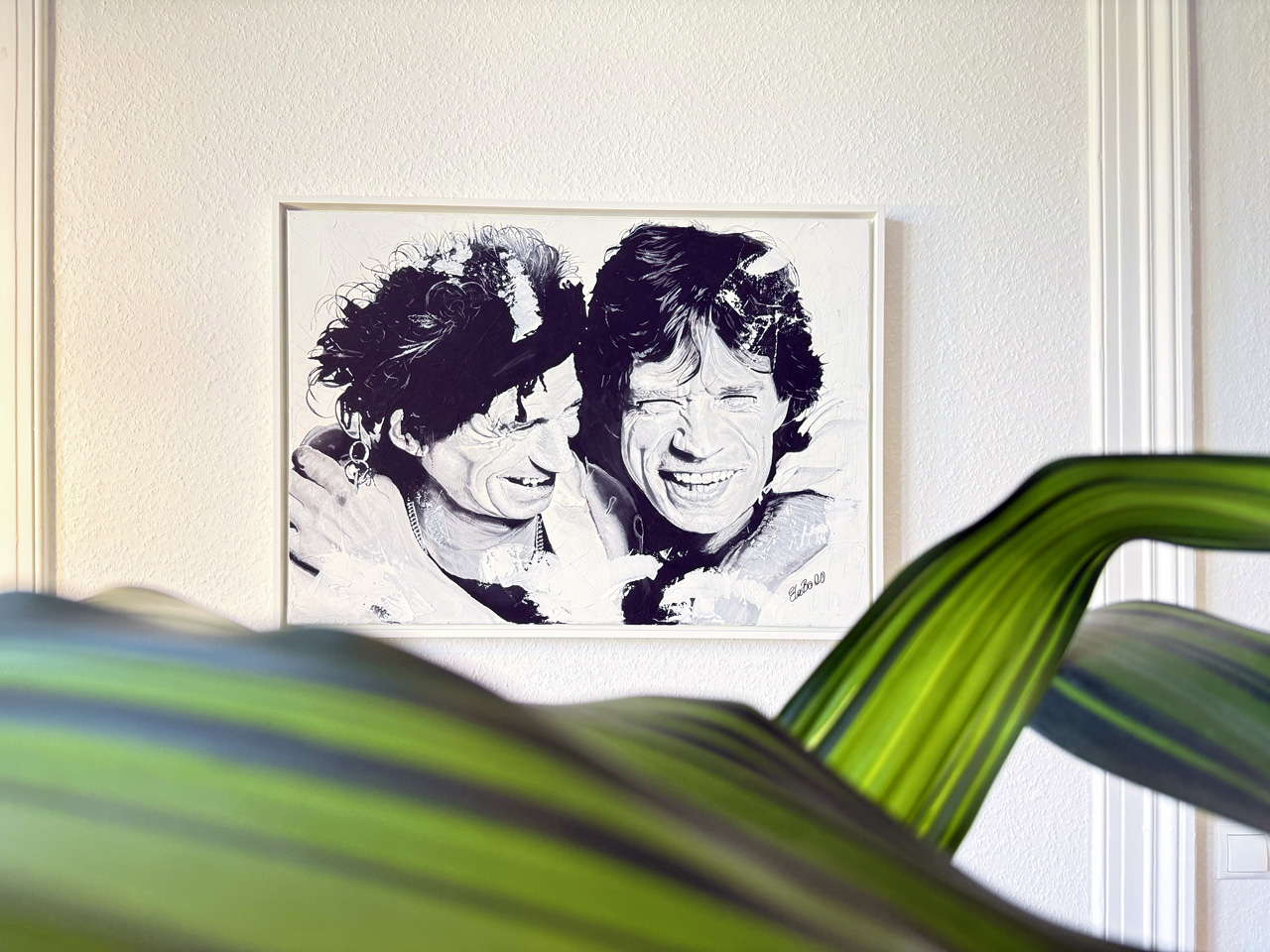 Bild mit einer Umarmung von Keith und Mick